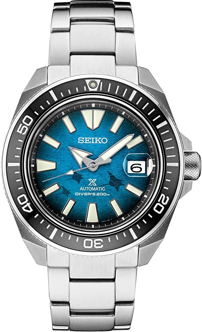 SEIKO SRPE33 Prospex Men's Watch Silver 44mm Stainless Steel, Robin Blue, Diver