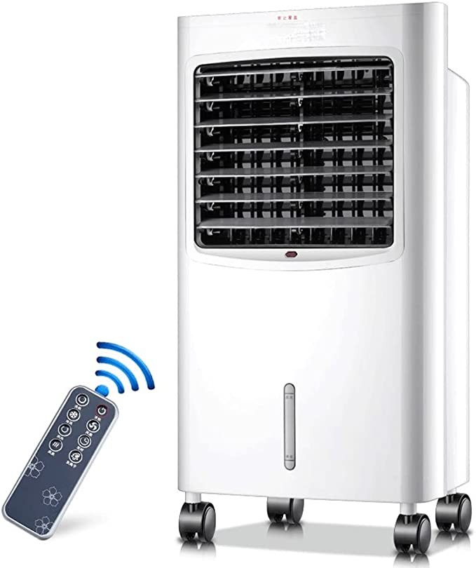 CCBUY Hot and Cold Fan Mute Energy-Saving Cooling Fan Household Small Air Conditioner Water Cooling Fan (Color : White, Size : 1pcs)