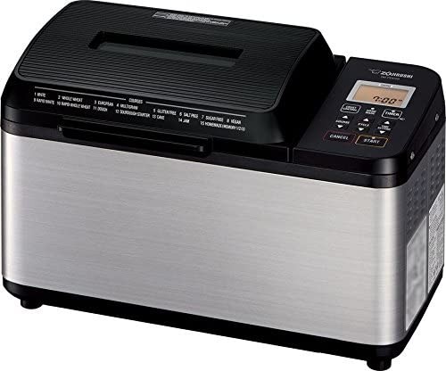 Zojirushi BB-PDC20BA Home Bread Virtuoso Plus Bread Maker 2 lb Loaf Stainless Steel/Black