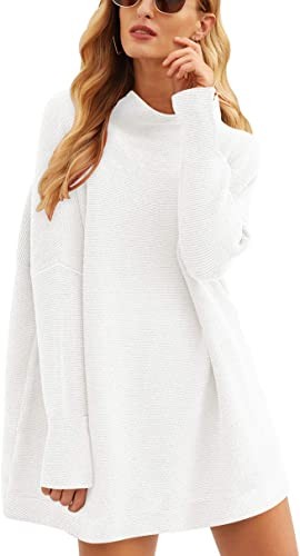 Calbetty women's turtleneck doll sleeve a massive knitting pool sweater top daily oversized tunic