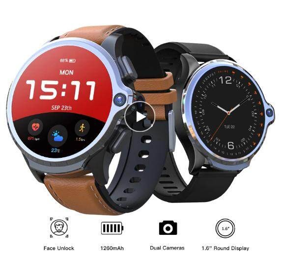 KOSPET Prime 4G Android Watch(3GB + 32GB, Dual Camera, 1260mAh Battery, 1.6 )