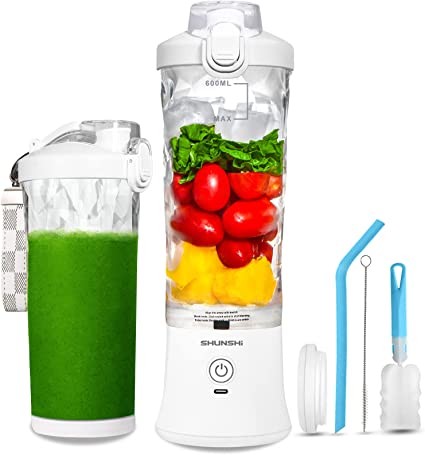 Portable Blender, Personal Size Blender for Shakes and Smoothies with 6 Blades Mini Blender 20 Oz for Kitchen,Home,Travel…