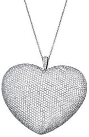 18K white gold pendant