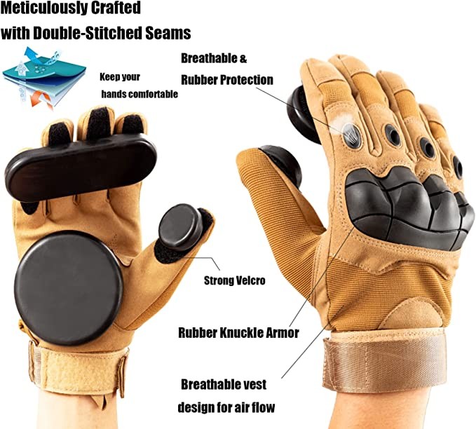 Rhnthmhill long-sheet ski sliding gloves ski gloves puck slider gloves suitable for downhill ski