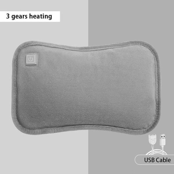 Rechargeable Thermos Portable Electric USB Hot Water Bottle with Plush Cover Winter Hand and Foot Cover