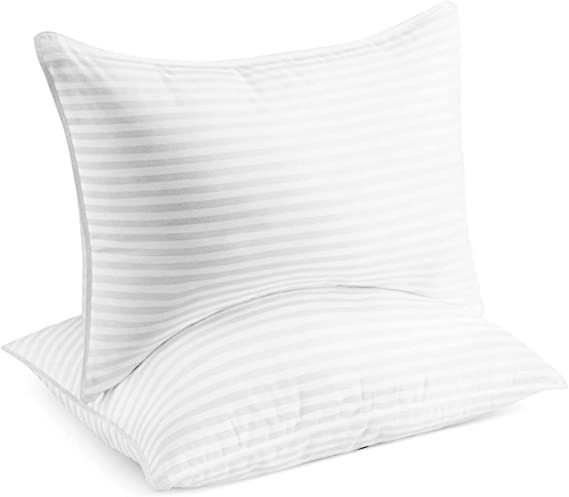 Beckham Hotel Collection Gel Pillows (Pack of 2) - Luxurious Plush Gel Pillows - Anti Dust Mite & Hypoallergenic, Cotton, Queen