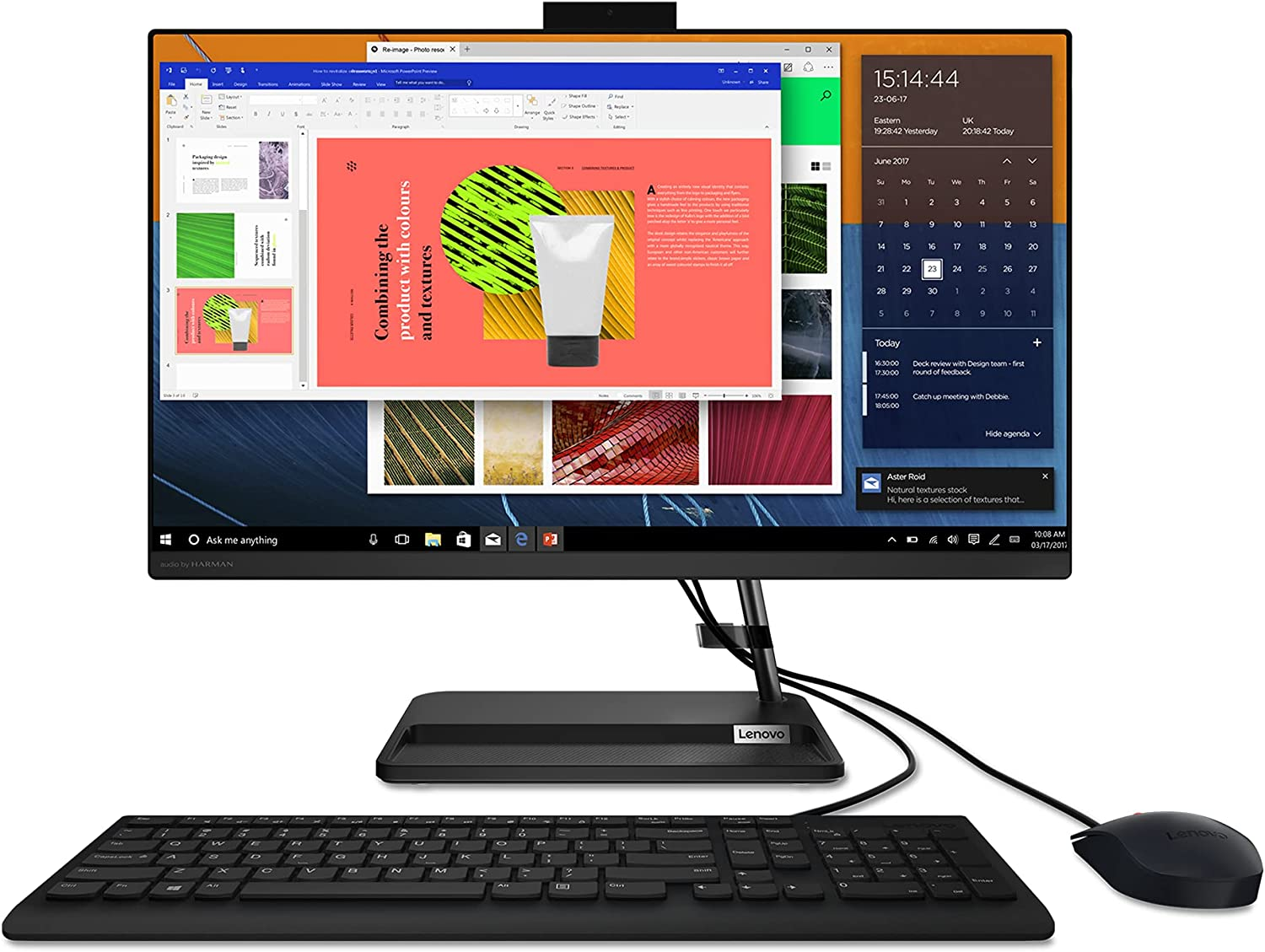 Lenovo lenovo ideacentre aio 3 all-in-one gen 6 display 23.8 inch full hd (amd ryzen 7 5700u, 512 gb SSD, 8 gb ram, DVD + rw, 720p, dynamics, wifi 6, Windows 11 home)