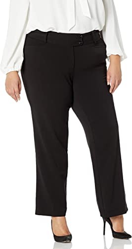 Plus size rafaella women's classic gabardine trousers in large sizes 16-22