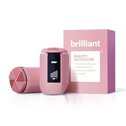 Brandless Brilliant Beauty Activator - Facial Cleansing Exfoliation Brush - Anti Aging Waterproof Scrubber Massager and Deep Cleaning to Firm, Lift, and Tone Skin