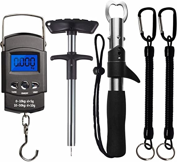 5star Floating Fishing Lip Gripper Handheld Digital Fish Scale 99lb/45kg, Hook Remover，lanyards Multi-Tools Kit，Fly Fishing Tools Set, Ice Fishing, Fishing Gear, Fishing Gifts for Men