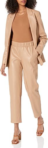 The Drop women's @Lisadnyc faux-leather slip over jogging bottoms