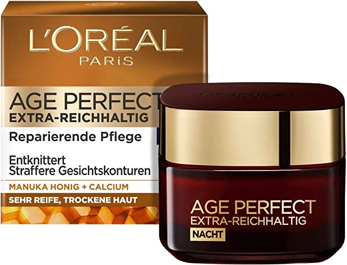 L'Oreal Paris Age-Defining Age-Defining Night Cream Firming/Smoothing Wrinkles For Very Dry Skin With Manuka Honey & Calcium, 50ml