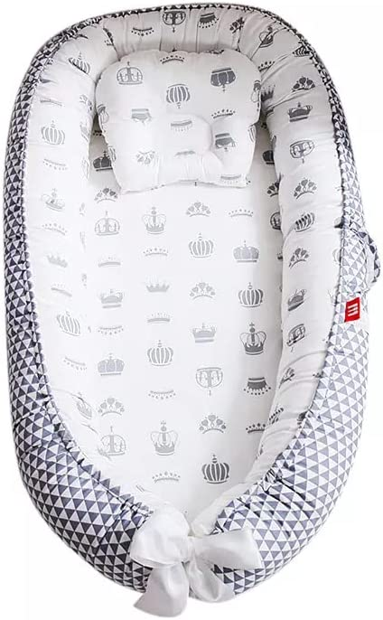 Climaxbaby recliner - baby cushion - baby cot (grey crown)