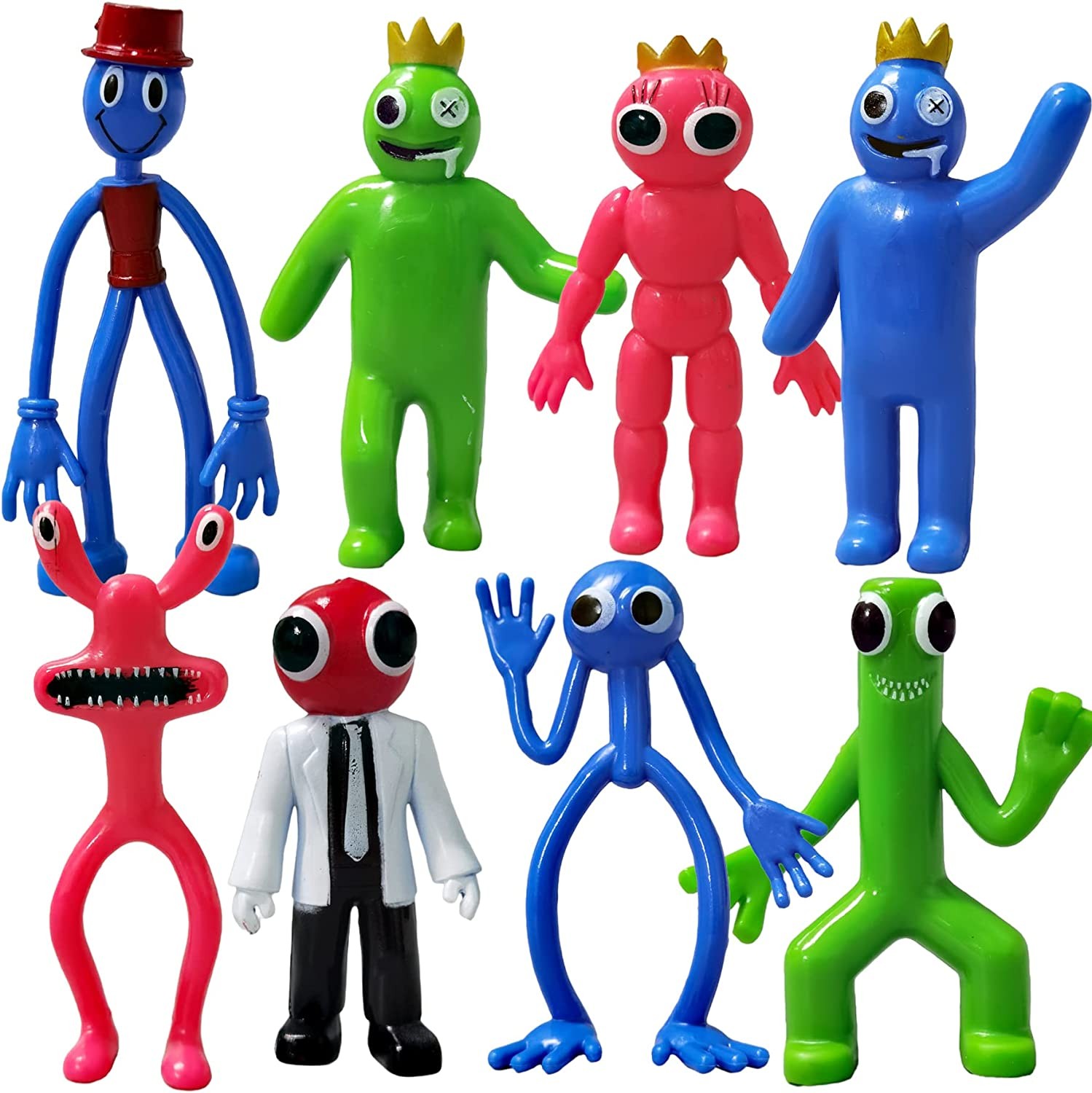 POPRORE 8 PCS Rainbow Friends Toys Rainbow Friends Action Figures Toys Gaming Action Figures Gift for Kids Halloween Thanksgiving Christmas Birthday Gifts(Series-8PCS)