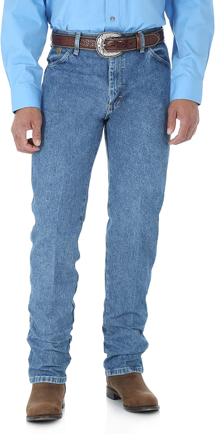 Wrangler men's jeans George strait denim cut original slim jeans stonewashed 30w x 32l