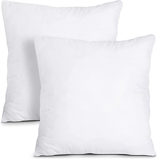 Utopia Bedding Throw Pillow Inserts (2 Pack, White) - 45 x 45 Inches Bed and Sofa Pillows - Upholstery Pillows