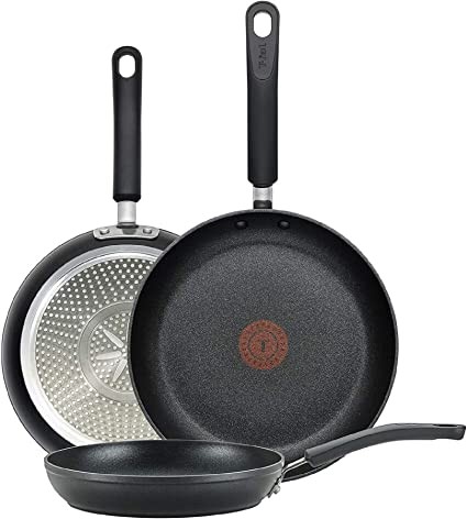 T-fal E93802 Professional All Nonstick Thermo-Spot Heat Light Frying Pan, Black, Professional Nonstick