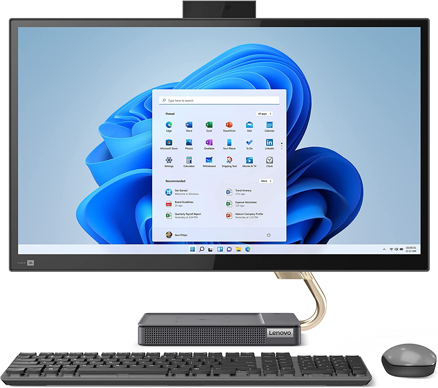 Lenovo ideacentre aio 5i monoblock, 27-inch QHD touch screen, Intel core i7-10700t, 16 gb ram, 1 TB hard drive, 512 gb SSD, Windows 11