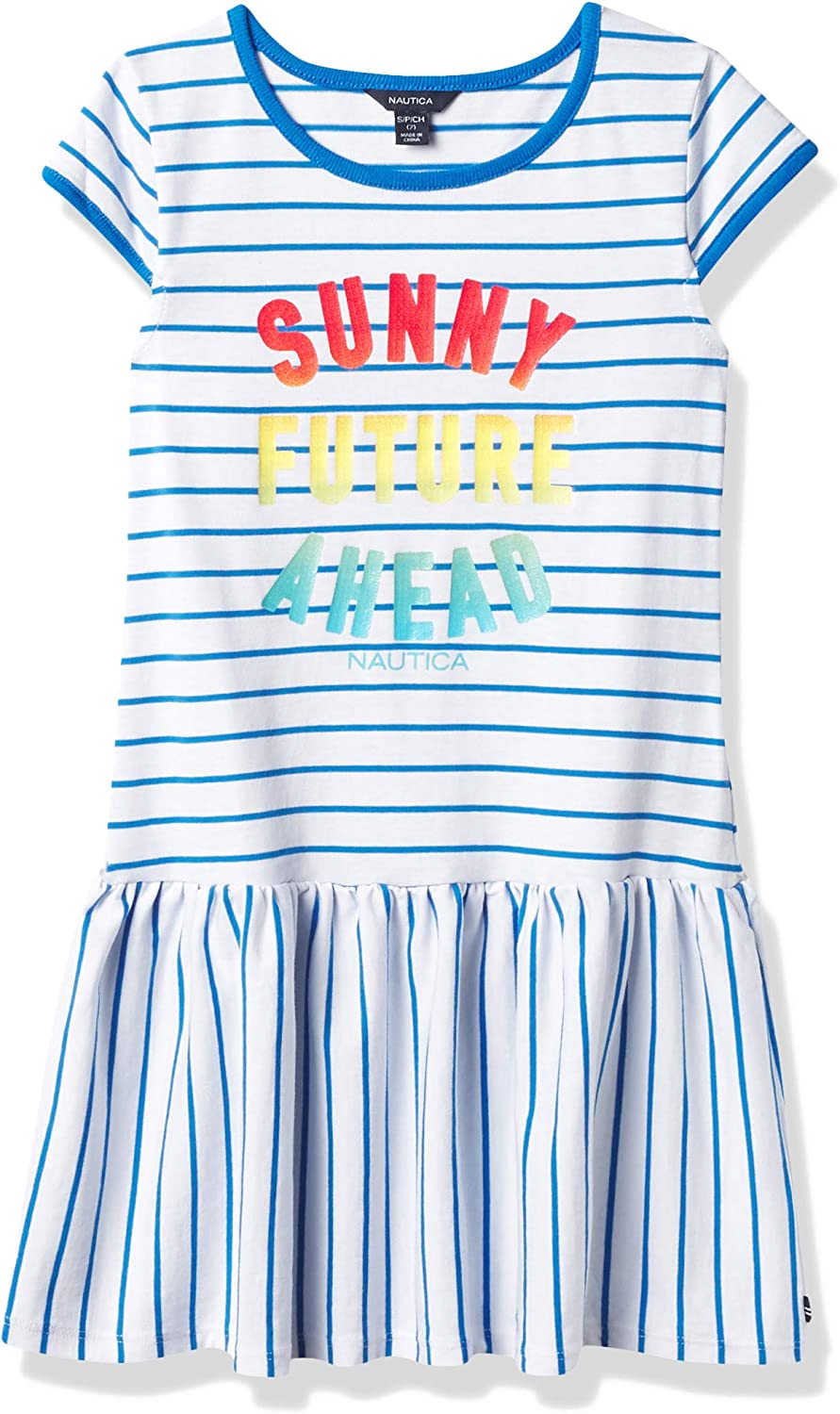 Peak polo dress with nautica gold buttons for little girls