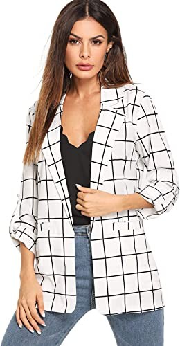 Milumia open front women's jacket without sleeves in the cage, daily light jacket, shirt