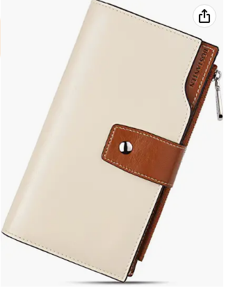 Bostanten women's leather purse blocking rfid, large capacity, triple card holder, mobile phone women's clutch