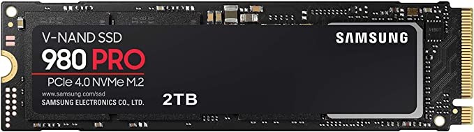 Samsung 980 PRO SSD 2TB PCIe NVMe Gen 4 Gaming M.2 Internal SSD Memory Card, Top Speed, Thermal Control, MZ-V8P2T0B