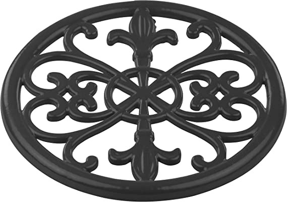 Home Basics Cast Iron Fleur De Lis Tripod