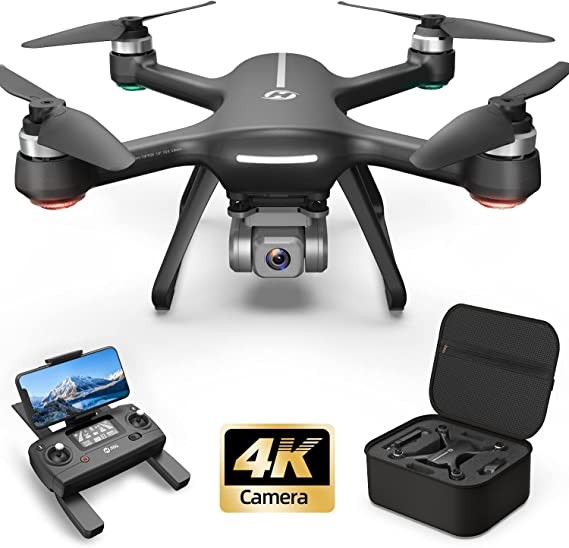 Holy Stone HS700E 4K UHD Drone with EIS Anti Shake 130°FOV Camera for Adults, GPS Quadcopter with 5GHz FPV Transmission, Brushless Motor, Easy Auto Return Home, Follow Me and Outdoor Carrying Case