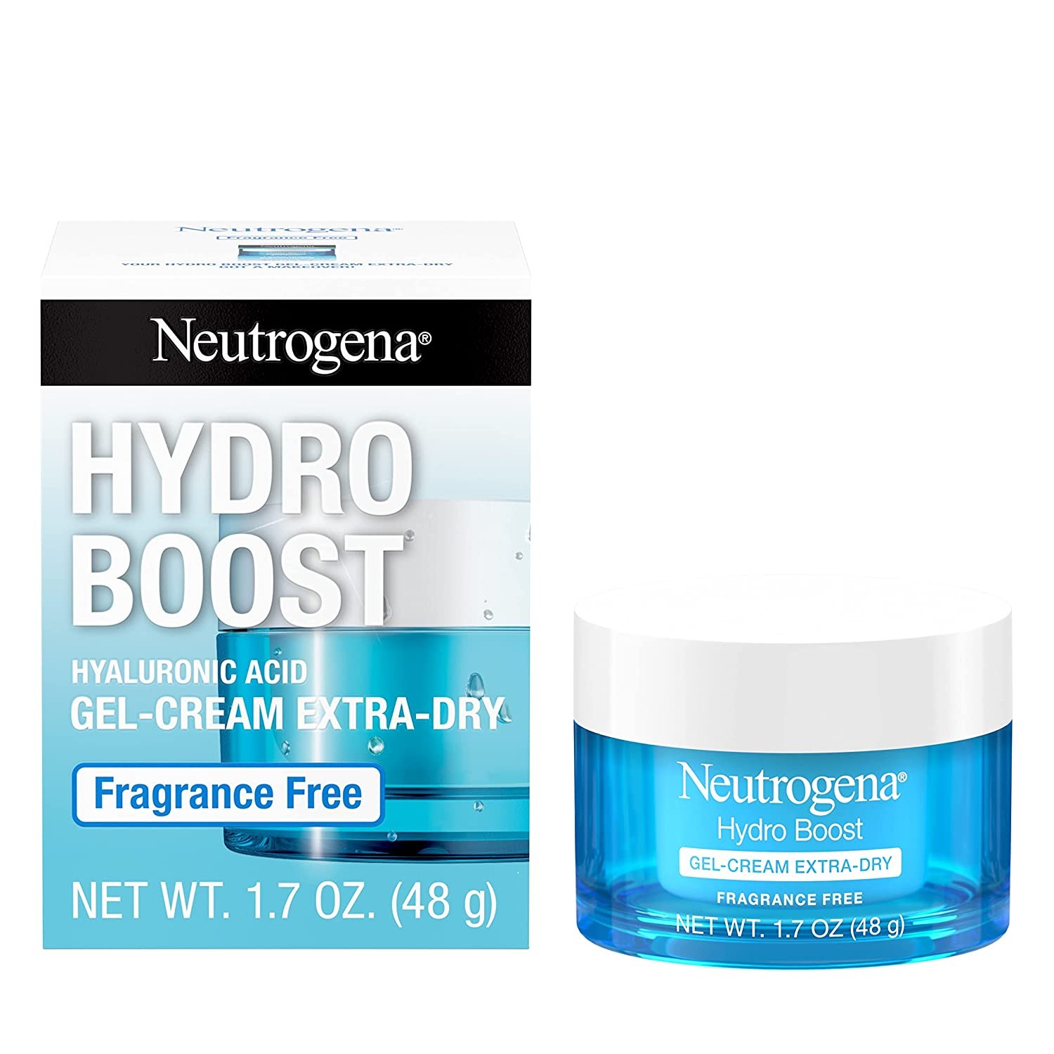 Neutrogena Hydrating Serum Hyaluronic Acid Hydrating Facial Gel-Cream, Moisturizes and Smoothes Very Dry Skin, 1.7 oz