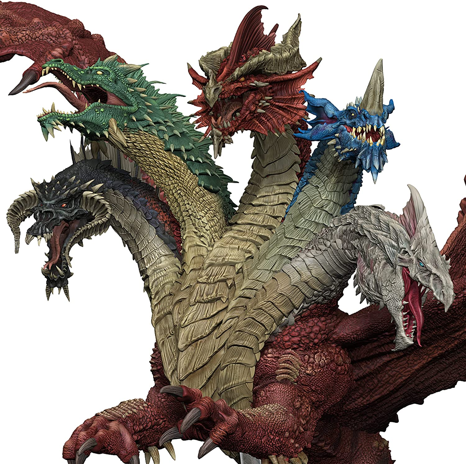 Kingdom of D&D Icons: Tiamat Aspect - Statue - 5-headed Dragon Painted Miniature - Dungeon & Dragons RPG