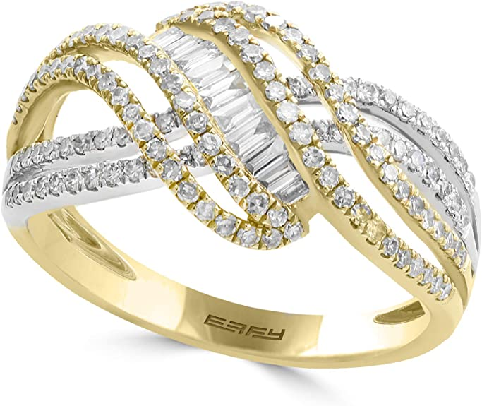 Effy 14K Yellow Gold Diamond Ring, 0.71 TCW