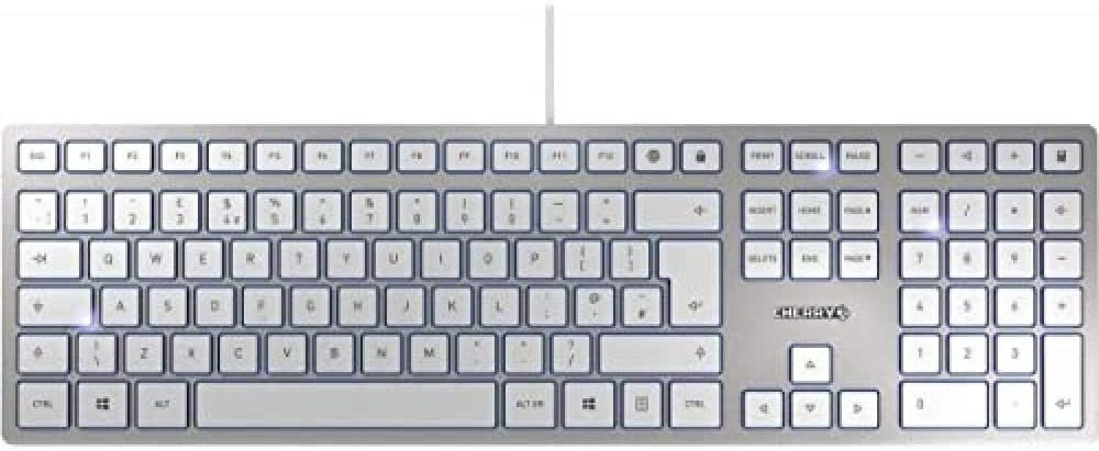 Cherry kc 6000 slim keyboard, silver, qwerty layout