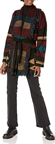 Women's jacquard pendleton sweater from the alpaca with a smell on the front