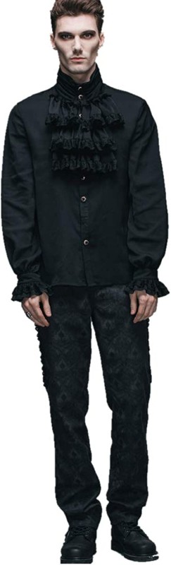 Devil fashionable male Victorian gothic vintage suit - three, tux, jacket, shirt, trousers, set