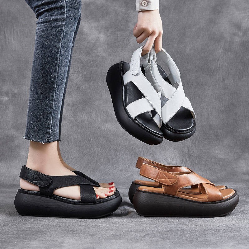 Wedge Sandals For Women On Sale Strap Shoes Thick-soled Platform Sandals Slippers For Women Korean Sandals Rubber Slippers For Women
